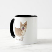 Waterverf Welsh Corgi Pet Dog Aangepast Mok (Voorkant links)