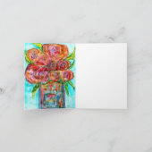 Waterverf Wenskaart Floral Arrangement Kaart (Binnen)