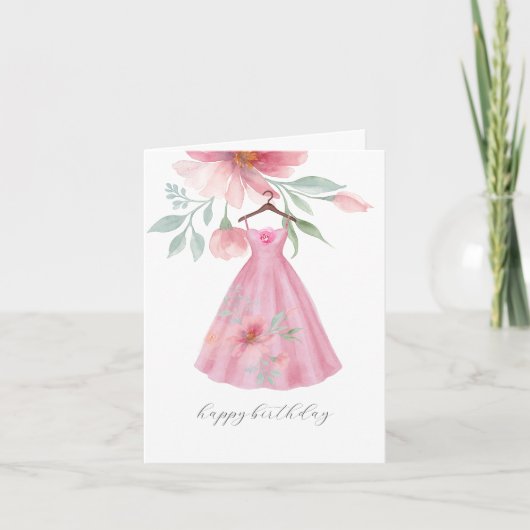 Waterverf Wenskaarten Happy Birthday Bedankkaart (Voorkant)