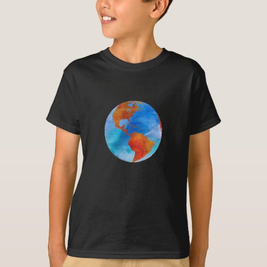Waterverf wereld t-shirt (Voorkant)