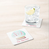 Waterverf Wereldbol kerstpapier Onderzetter (Insitu)