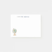 Waterverf Wereldbol Leraren Post-it® Notes (Voorkant)