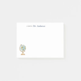 Waterverf Wereldbol Leraren Post-it® Notes