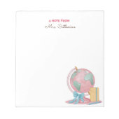 Waterverf Wereldbol Nota van het Notitieblok van d (Voorkant)