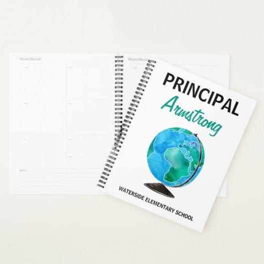Waterverf Wereldbol op school Planner (Display)