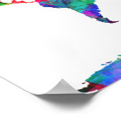WATERVERF WERELDKAART 6 POSTER (Hoek)