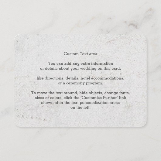 Waterverf Wereldkaart Bestemming Bruiloft Details Informatiekaartje (Achterkant)