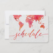 Waterverf Wereldkaart Bestemming Huwelijksplanning Kaart (Voorkant)