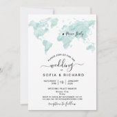 Waterverf Wereldkaart Kaart (Voorkant)