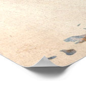 Waterverf wereldkaart poster (Hoek)