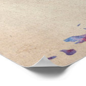 Waterverf wereldkaart poster (Hoek)