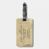  Waterverf Wereldkaart reizen Bagagelabel (Achterkant verticaal)