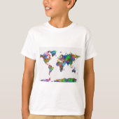 waterverf wereldkaart t-shirt (Voorkant)