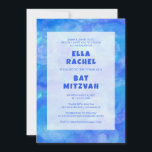 Waterverf Wervelt Blauw Custom Bar Bat Mitzvah Kaart<br><div class="desc">Perfecte kaart om een vleermuis mitswa, bar mitswa of andere joodse viering aan te kondigen! Hand gemaakte kunst voor jou. VOLLEDIG ! Klik op "Personaliseren" hierboven om de tekst te bewerken. Klik op "bewerken met ontwerpgereedschap" om de lettertypen, kleuren en plaatsingen aan te passen en om het ontwerp aan de...</div>