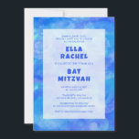 Waterverf Wervelt Blauw Custom Bar Bat Mitzvah Kaart<br><div class="desc">Perfecte kaart om een vleermuis mitswa, bar mitswa of andere joodse viering aan te kondigen! Hand gemaakte kunst voor jou. VOLLEDIG ! Klik op "Personaliseren" hierboven om de tekst te bewerken. Klik op "bewerken met ontwerpgereedschap" om de lettertypen, kleuren en plaatsingen aan te passen en om het ontwerp aan de...</div>