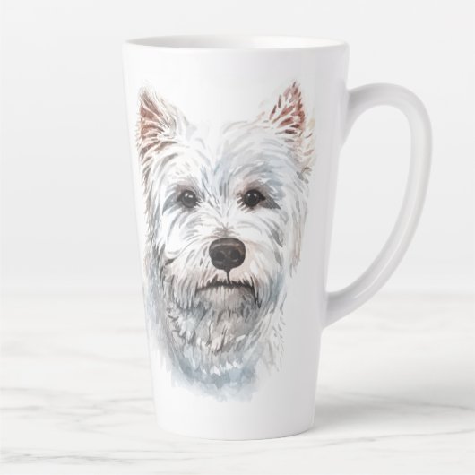 Waterverf West Highland White Terrier Latte Mok (Rechts)