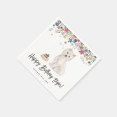 Waterverf West Highland Witte Terriër Verjaardag Servet (Hoek)