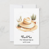 Waterverf Western Adventure Boy Baby shower Bedankkaart (Voorkant)