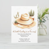 Waterverf Western Adventure Boy Baby shower Kaart (Staand voorkant)