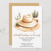 Waterverf Western Adventure Boy Baby shower Kaart (Voorkant / Achterkant)