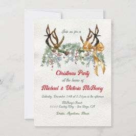 Waterverf Western Antler kerstfeest Kaart