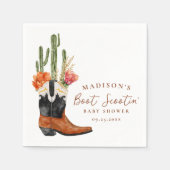 Waterverf Western Boot Scootin' Baby shower Servet (Voorkant)