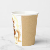 Waterverf Western Cowboy Baby shower Papieren Bekers (Links)