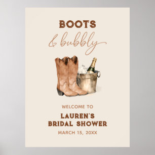 Waterverf Western Cowgirl Douche Welkomstbord Poster