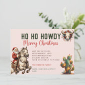 Waterverf Western Kerstman | foto Kerstkaart Kaart (Staand voorkant)