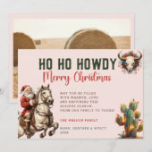 Waterverf Western Kerstman | foto Kerstkaart Kaart (Voorkant / Achterkant)
