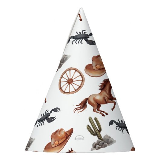 Waterverf Western Kind Art Feesthoedjes (Links)