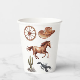 Waterverf Western Kind Art Papieren Bekers