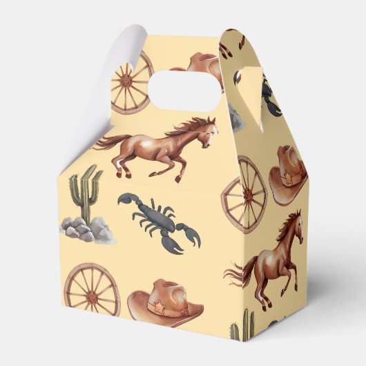 Waterverf Western kind Art Tan Bedankdoosjes (Achterkant)