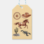 Waterverf Western Kind Art Tan Cadeaulabel (Voorkant)