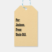 Waterverf Western Kind Art Tan Cadeaulabel (Achterkant)