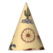 Waterverf Western Kind Art Tan Feesthoedjes (Voorkant)