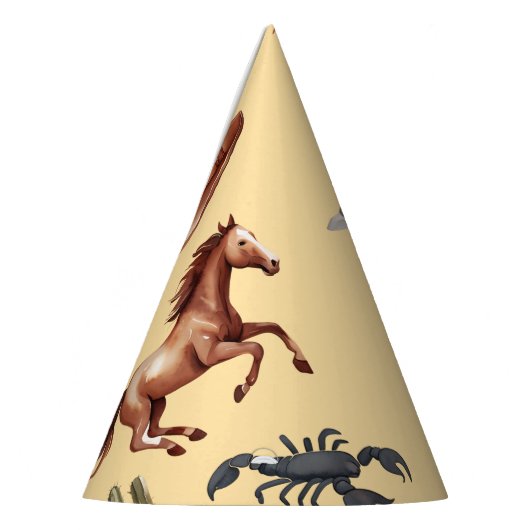 Waterverf Western Kind Art Tan Feesthoedjes (Links)