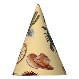 Waterverf Western Kind Art Tan Feesthoedjes