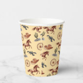 Waterverf Western Kind Art Tan Papieren Bekers (Rechts)