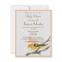 Waterverf Western Tanager Geel Vogeltak