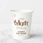 Waterverf Westerne kleine cowboy baby boy shower Papieren Bekers (Voorkant)