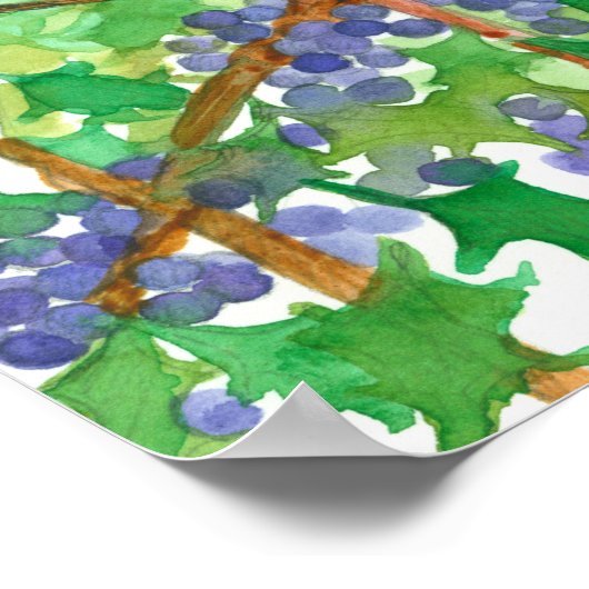 Waterverf Westerne Meadowlark Bird Poster (Hoek)