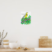 Waterverf Westerne Meadowlark Bird Poster (Keuken)