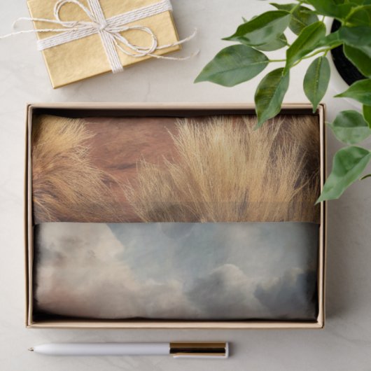 Waterverf  westerne prairie tissuepapier (Geschenk)