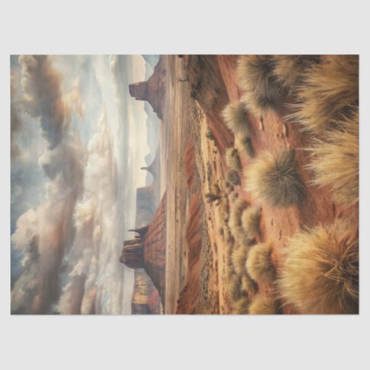 Waterverf  westerne prairie tissuepapier (Voorkant)