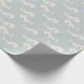 Waterverf Whale Birthday Neutraal Baby shower Cade Cadeaupapier (Hoek)