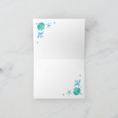 Waterverf Whale Blue onder het Zee Party Bedankkaart (Binnen)