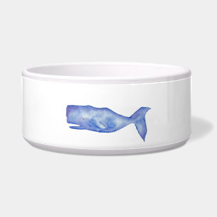 Waterverf whale dog bowl voerbakje