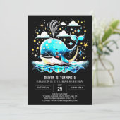 Waterverf Whale Ocean Verjaardag Kaart (Staand voorkant)