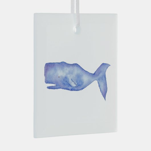 Waterverf Whale ornament door Charlotte Canzano (Voorkant Rechts)